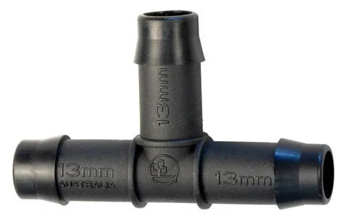 13mm irrigation tee on white background