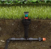 Threaded Tee Connector with popup lawn sprinkler
