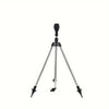 Stainless Steel Tripod Sprinkler: Adjustable Height & 360° Coverage.
