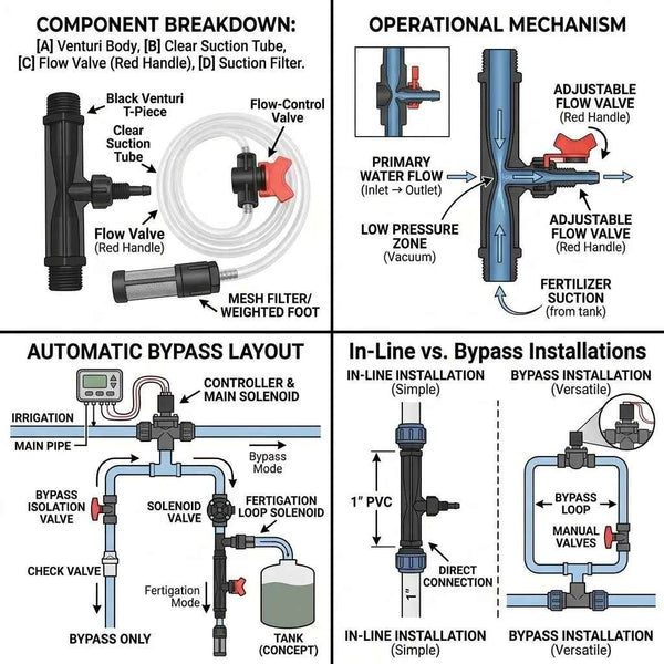 Automatic Irrigation/Watering - Venturi Fertilizer Injector System