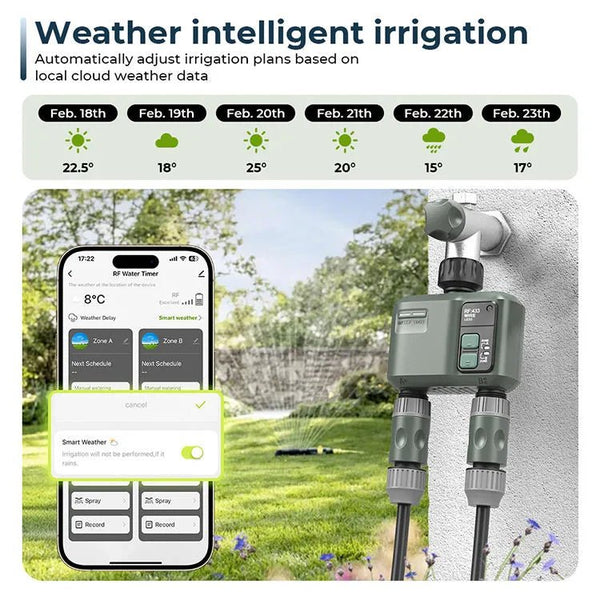 Wifi Smart Irrigation Tap Timer with App Control - Single Zone