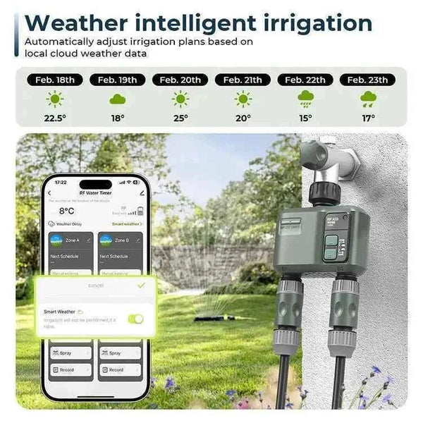 Wifi Smart Irrigation Tap Timer with App Control - Four Zone