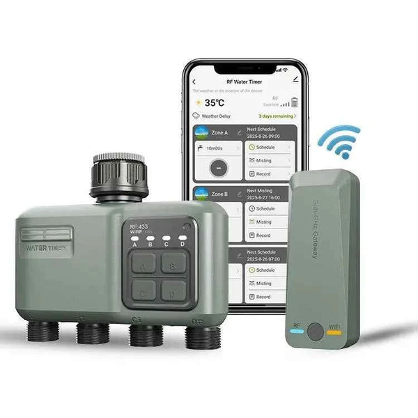 Wifi Smart Irrigation Tap Timer with App Control - Four Zone