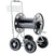 Claber Jumbo 8900 Metal reel cart with large wheels on a white background