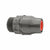 Palaplast Drip Line Threaded Male Connector 3/4″ for 16/17mm pipe, featuring a black plastic body with a threaded end and red inner ring, ideal for plumbing, drip irrigation, or garden watering systems. Suitable for connecting 16mm or 17mm drip line elbows. Isolated on a white background.