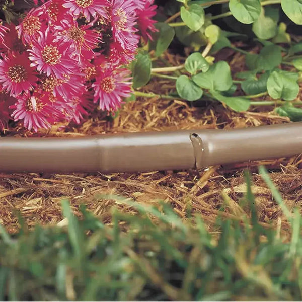 Rainbird Drip Line in flowerbed