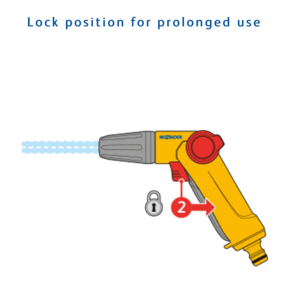 Hozelock 2675 Spray Gun Patterns and Lock Feature