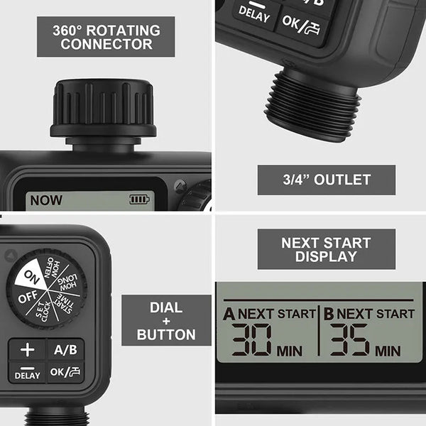 Automatic Garden Hose Timer – Single-Outlet, Large Display