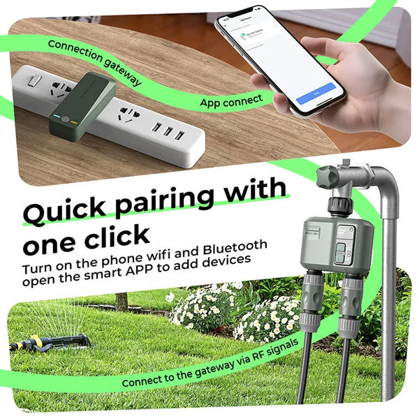 Wifi Smart Irrigation Tap Timer with App Control - Dual Zone